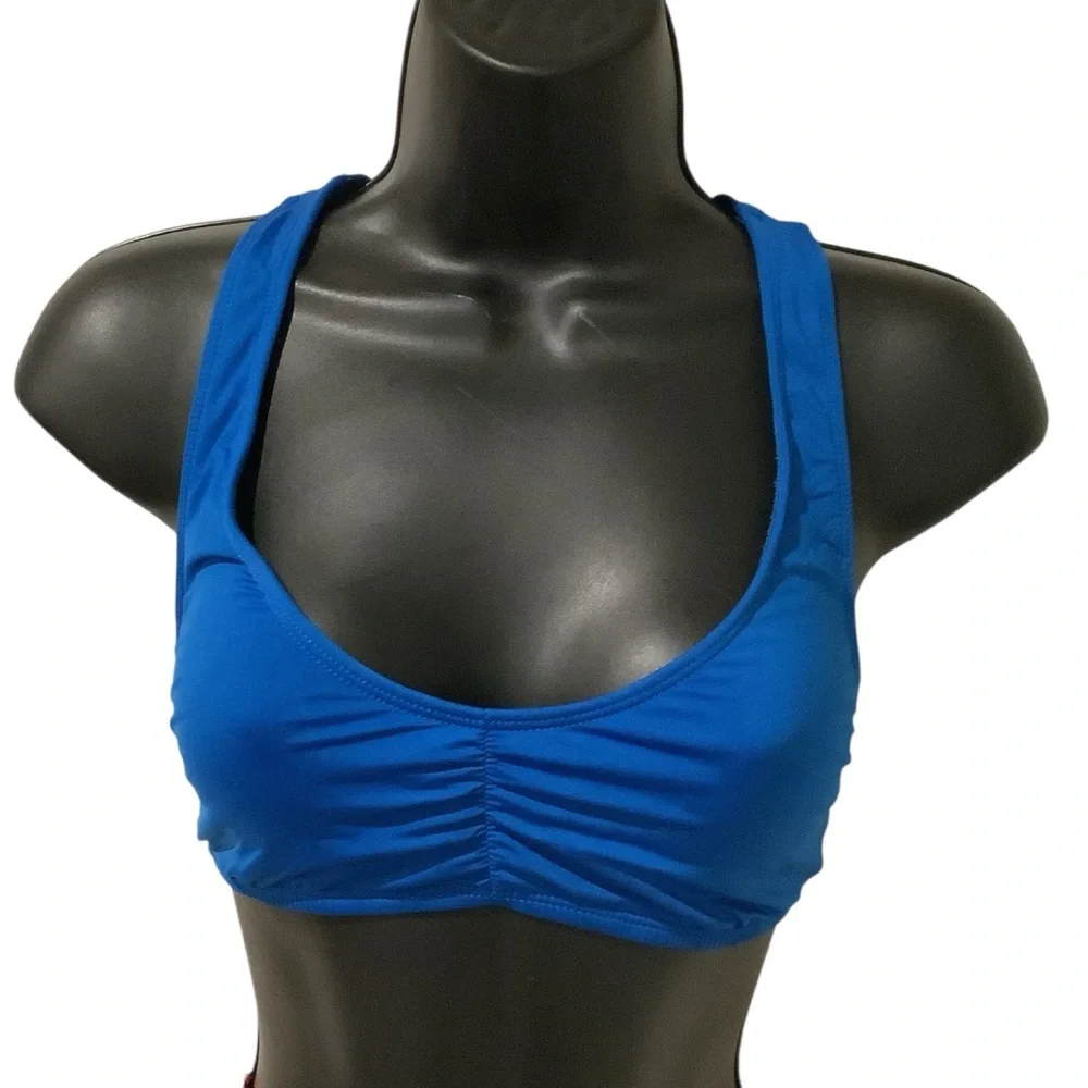 Stylish Blue and Red Swim Sports 3” Volleyball shorts and Royal Blue Top
